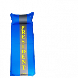 Коврик самонадувной President Fish 3см синий с подголов. 192*66 8803001