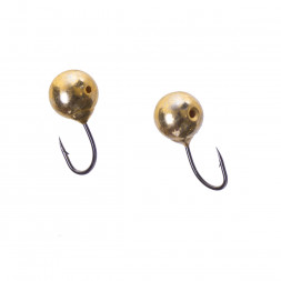 Мормышка вольфрамовая Lumicom Дробинка с отверстием Ф4 золото